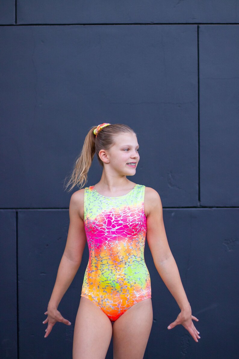 Yellow Spots Gymnastics Leotard Leo kids Adult Etsy