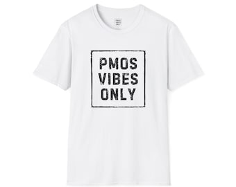 Camiseta PMOS Vibes Only / Camiseta con estampado retro de letras mayúsculas