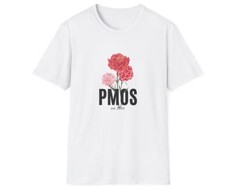 Camiseta floral para mujer con diseño de clavel rosa para concienciación sobre el síndrome de ovario poliquístico (SOP) / Camiseta de regalo para personas con síndrome de ovario poliquístico