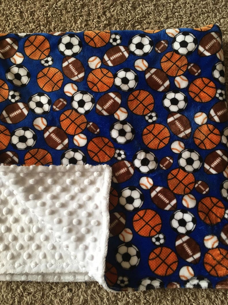 cuddle blanket basketball Sports minky cuddle blanket football soccer