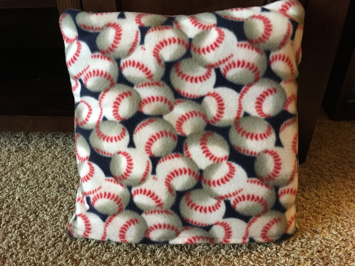 Baseball quillow blanket in a pillow throw fleece quillow Etsy