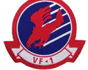 VF-1 US Navy Fighter Squadron Maverick Tom Cat Cosplay Patch