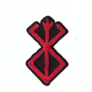 Berserker-Symbol, nordisches Opfer-Emblem, Biker, bestickter Biker-Aufnäher (thermoklebend)