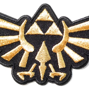 Legend of Zelda Legend of Zelda bestickter Aufnäher mit glänzendem Gold-Metallic-Faden