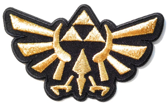 Leyenda de Zelda  Legend of Zelda Hilo Metálico Dorado Brillante Parche Bordado