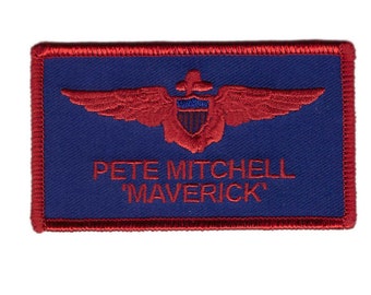 Maverick Airforce Navy Cosplay Patch brodé