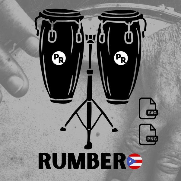Conga Puerto Rico Svg Etsy