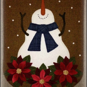 Christmas Snow Wool Applique Wall Hanging *PDF PATTERN*
