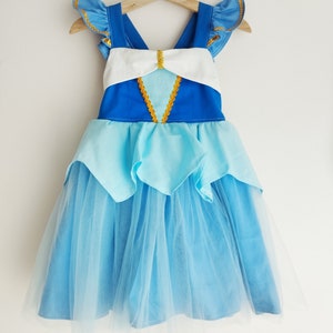 Handmade to order sleeping beauty princess tulle dress birthday party Halloween costume blue | aurora dress | toddler dress | girl dress