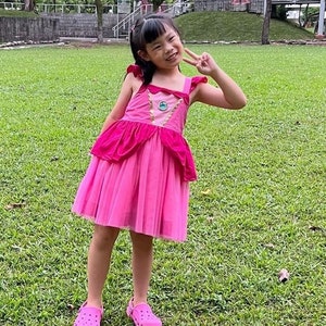 Handmade to order princess peach pink tulle dress birthday party Halloween costume | dress | toddler dress | girl dress