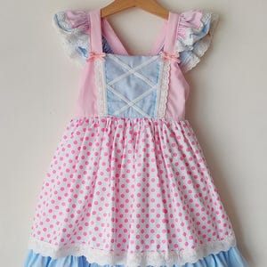 Handmade Bo Peep Inspired Dress | Pastel Cotton, Toddler Costume