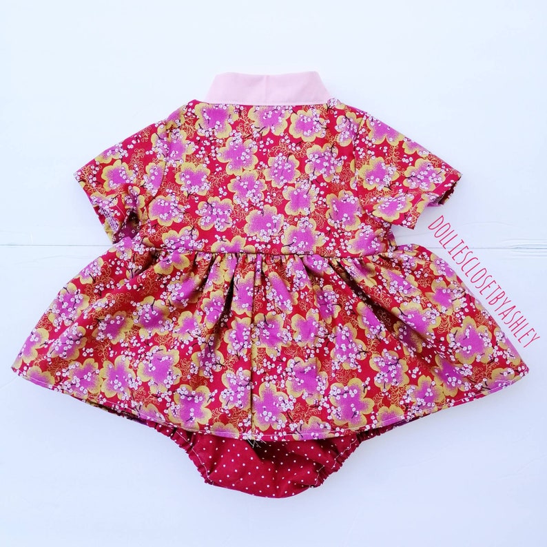 Handmade Chinese Mandarin hanfu dress romper for baby girl tradtional modern custom order available