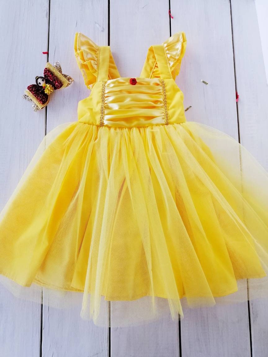 strapless open back dress Luxury Beauty and Beast Belle dress for girl and toddler  Cosplayrr