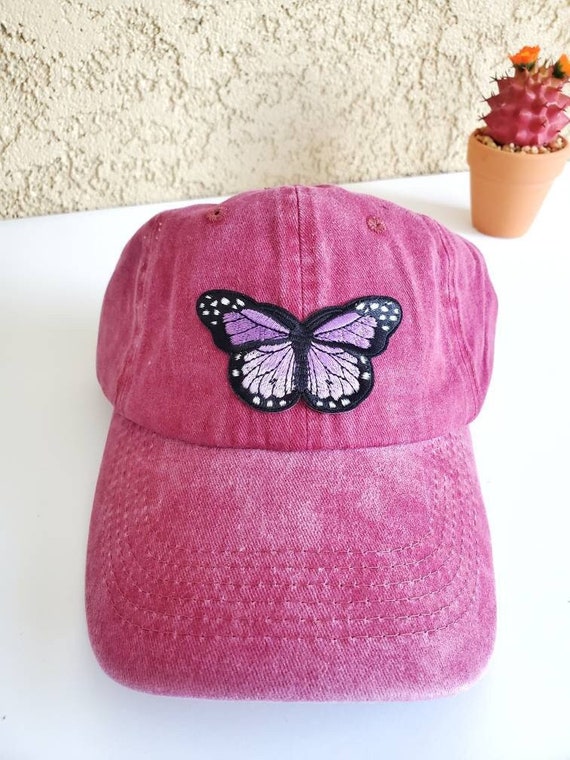 Faded Red Baseball Hat Cap Purple 