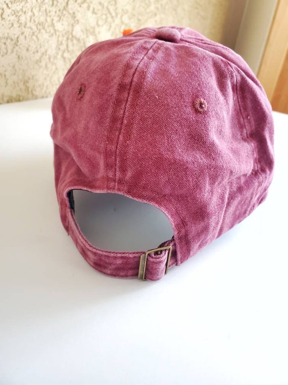 Faded Red Baseball Hat Cap Purple 