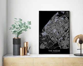 The Hague, Netherlands City Map Print Wall Art Poster | A4 A3 A2