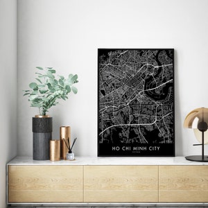 Ho Chi Minh City, Vietnam Art, City Map Print Wall Art | A4 A3 A2
