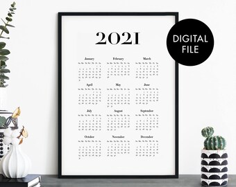 Poster Calendar Etsy
