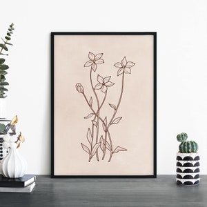 Royal Bluebell / Australian Native Floral Ilustrative Print Wall Art / A4 A3 A2 A1