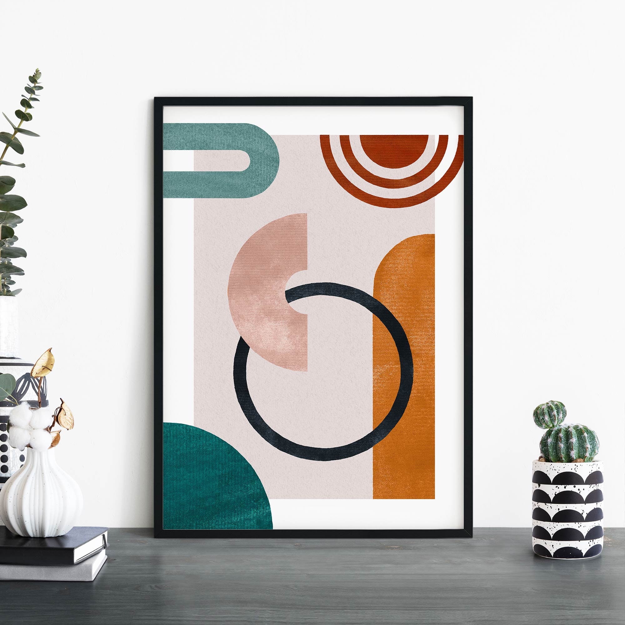 Geometric wall art, abstract print, geometric poster, 3D shapes, print –  Prints Actually