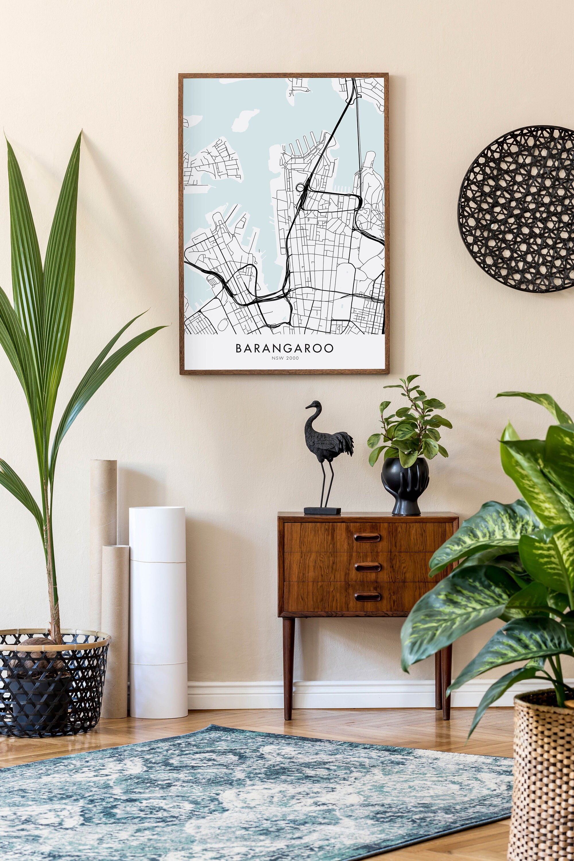 Barangaroo, Sydney, Australia Art, City Map Print Wall Art | A4 A3 A2 ...