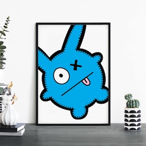 George / Blue Monster Kids Children's Print Wall Art / 4x6 5x7 A4 A3 A2 A1