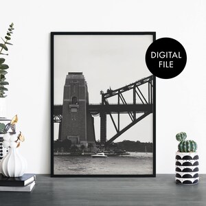 Sydney Harbour Bridge, Australia Print Wall Art | Print At Home | Digital Download File