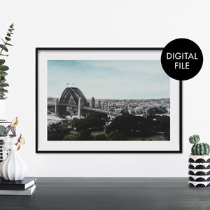 Sydney Harbour Bridge, Australia Print Wall Art | Print At Home | Digital Download File