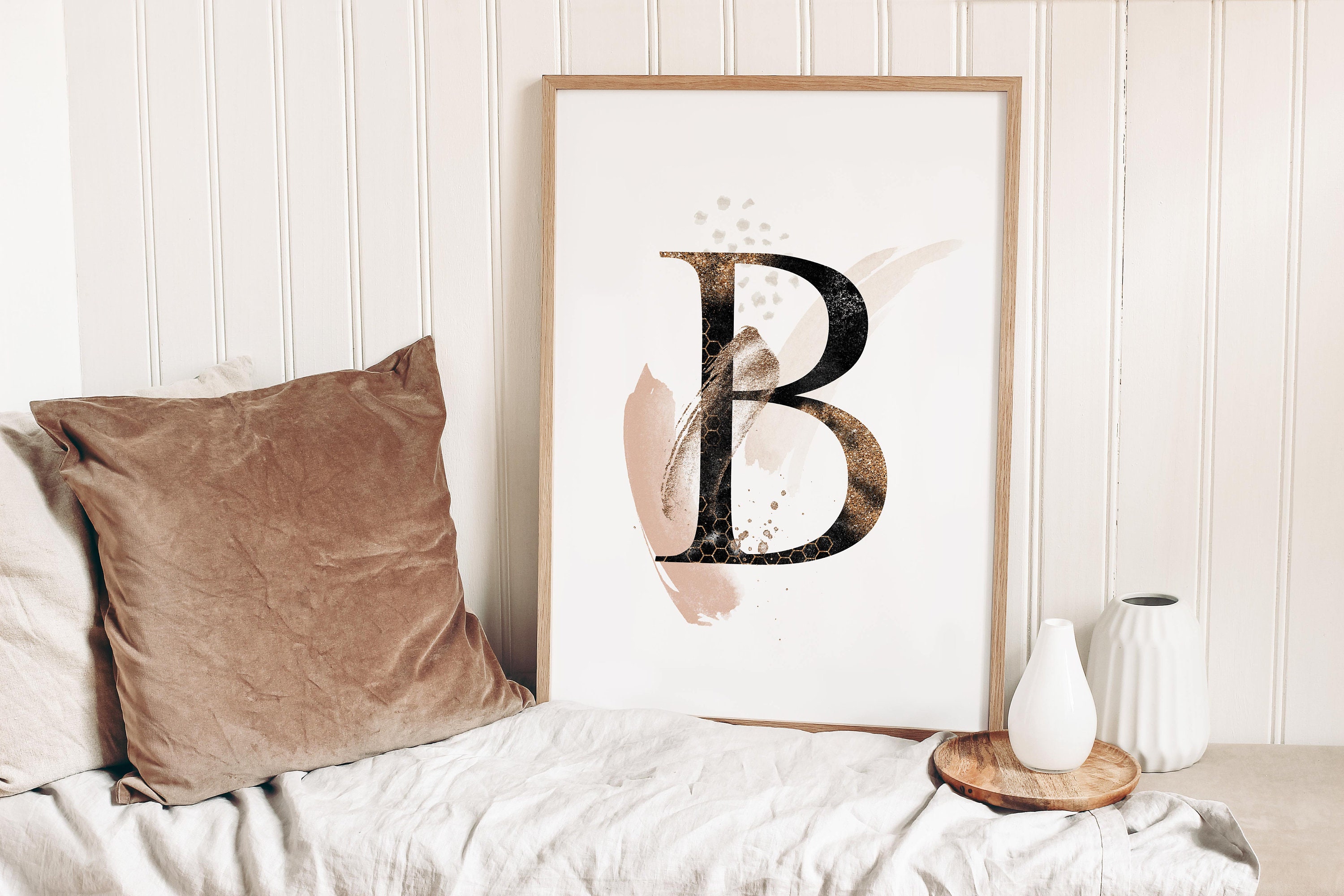 Letter B Alphabet Abstract Print Wall Art | 4x6 5x7 A4 A3 A2 A1 - Etsy