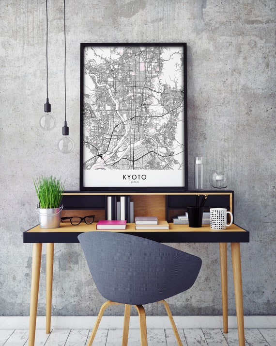 Kyoto, Japan Art, City Map Print Wall Art | A4 A3 A2 A1 - Etsy Ireland
