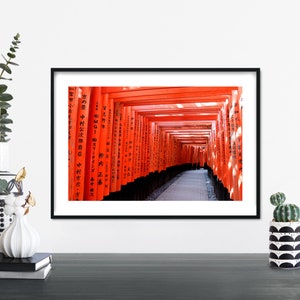 Torii Gates, Kyoto, Japan Print Wall Art | A4 A3 A2 A1