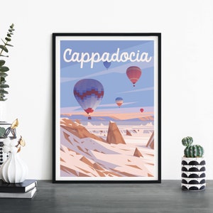 Capadocia, Turquía / Arte ilustrativo de la pared de la impresión de viajes / 4x6 5x7 A4 A3 A2 A1