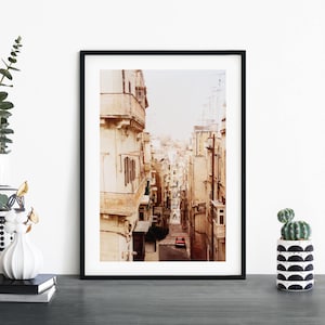 Vintage Maltese Balconies Print Wall Art | A4 A3 A2