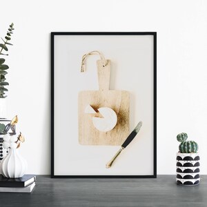 Arte della parete con stampa di tagliere di formaggio / A4 A3 A2 A1