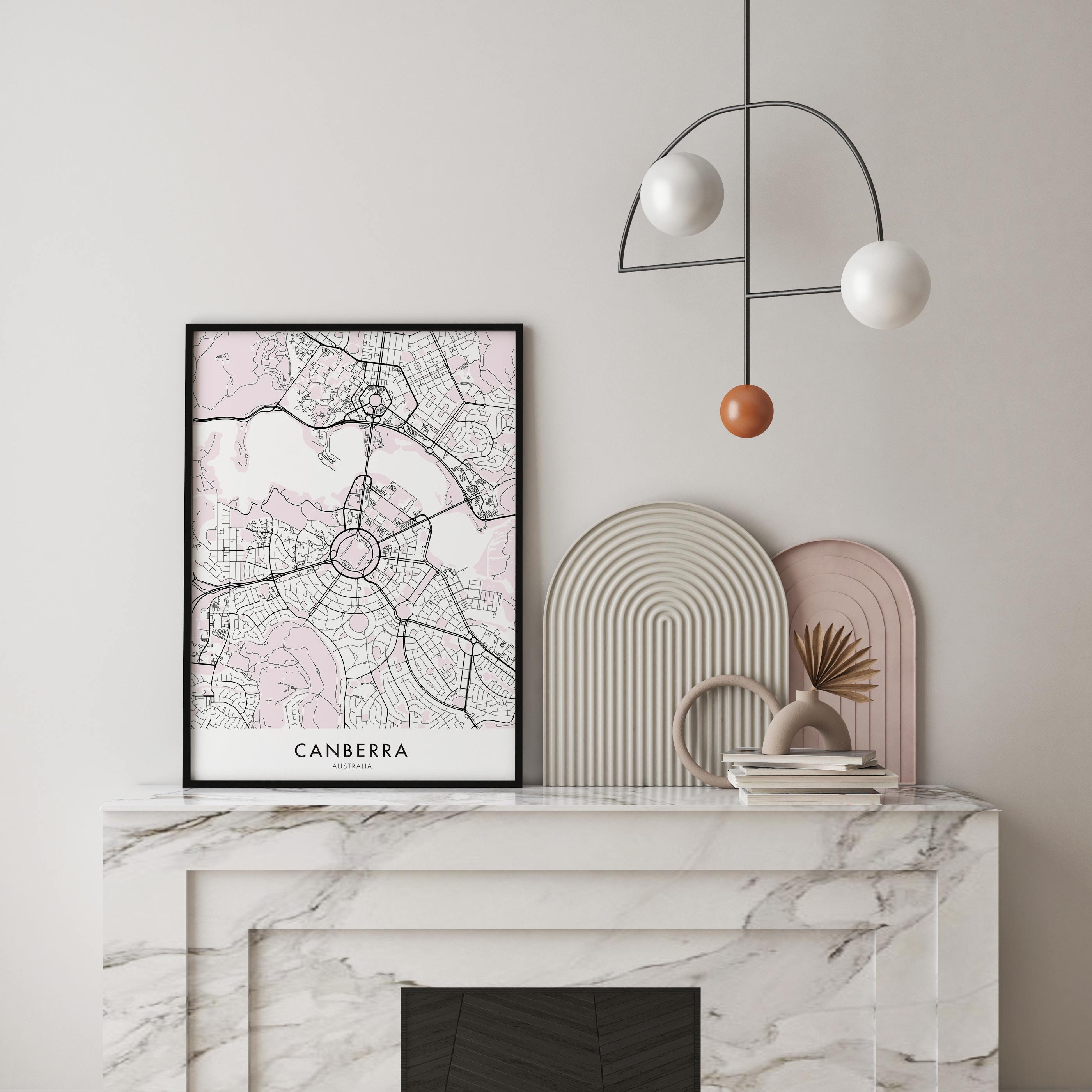 Canberra, Australia City Map Print Wall Art | Print at Home | Digital ...