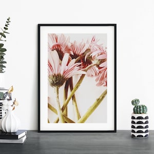 Pink Flowers Print Wall Art | A4 A3 A2 A1