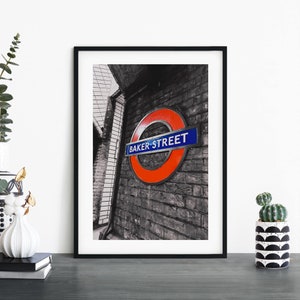 Baker Street, London Underground Tube Station Print Wall Art | A4 A3 A2 A1