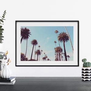Palm Trees, Beverly Hills Print Wall Art | A4 A3 A2 A1