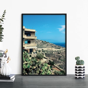 Hillside, Gozo, Malta Print Wall Art | A4 A3 A2 A1
