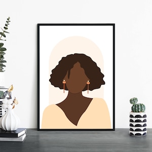 Femme No.4 Arte de pared de impresión ilustrativa / 4x6 5x7 A4 A3 A2 A1