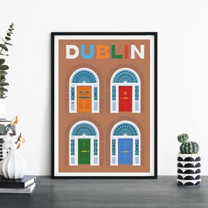 Dublín, Irlanda / Arte ilustrativo de la pared de la impresión de viajes / 4x6 5x7 A4 A3 A2 A1