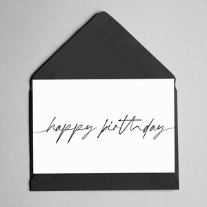 Birthday Card - Script Font - "Happy Birthday"