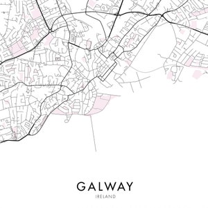 Galway, Ireland City Map Print Wall Art | Print at Home | Digital ...