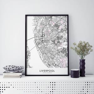 Liverpool, UK, United Kingdom Art, City Map Print Wall Art | A4 A3 A2 A1