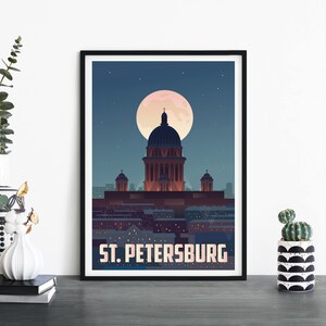 San Petersburgo, Rusia / Arte ilustrativo de la pared de la impresión de viajes / 4x6 5x7 A4 A3 A2 A1