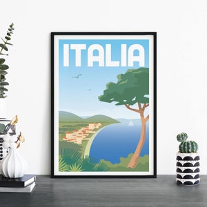Italia, Italia / Arte ilustrativo de la pared de la impresión de viajes / 4x6 5x7 A4 A3 A2 A1