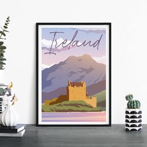 Irlanda / Arte ilustrativo de la pared de la impresión de viajes / 4x6 5x7 A4 A3 A2 A1
