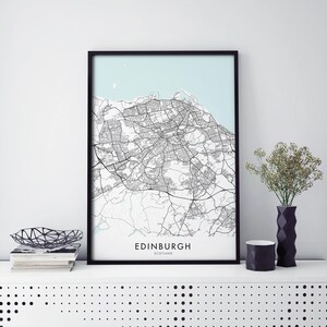 Édimbourg, Écosse, UK City Art, Map Print Wall Art | A4 A3 A2 A1