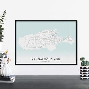 Kangaroo Island, Victoria, Australie Art, City Map Print Wall Art | A4 A3 A2 A1