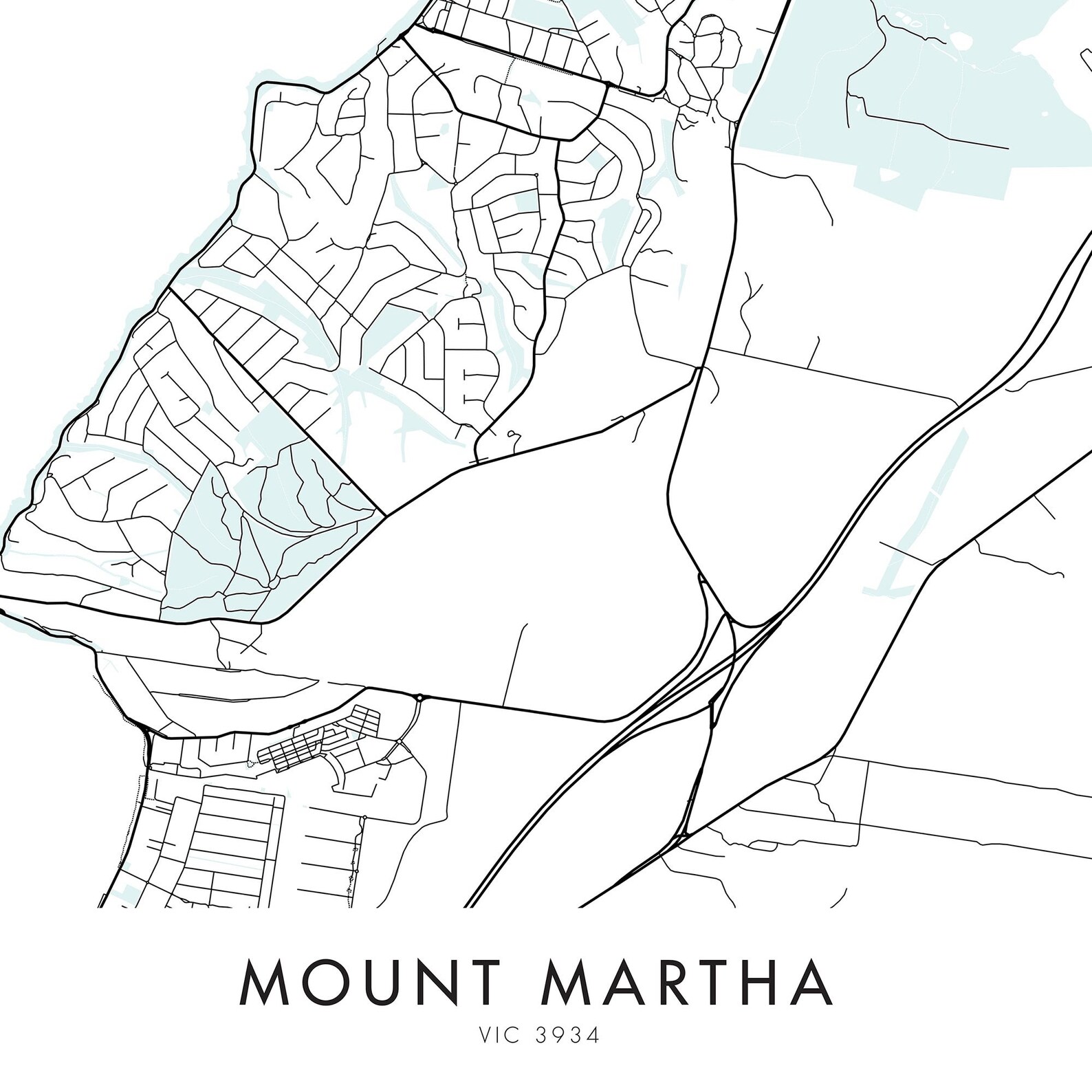 Mount Martha Mornington Peninsula Victoria City Carte Etsy
